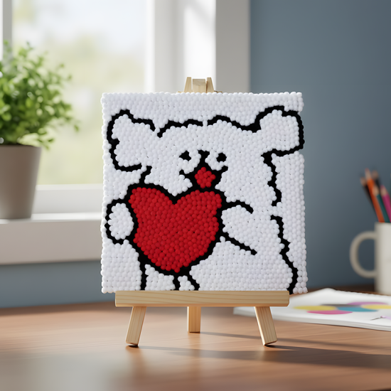 Pompom Ball Mosaic Art